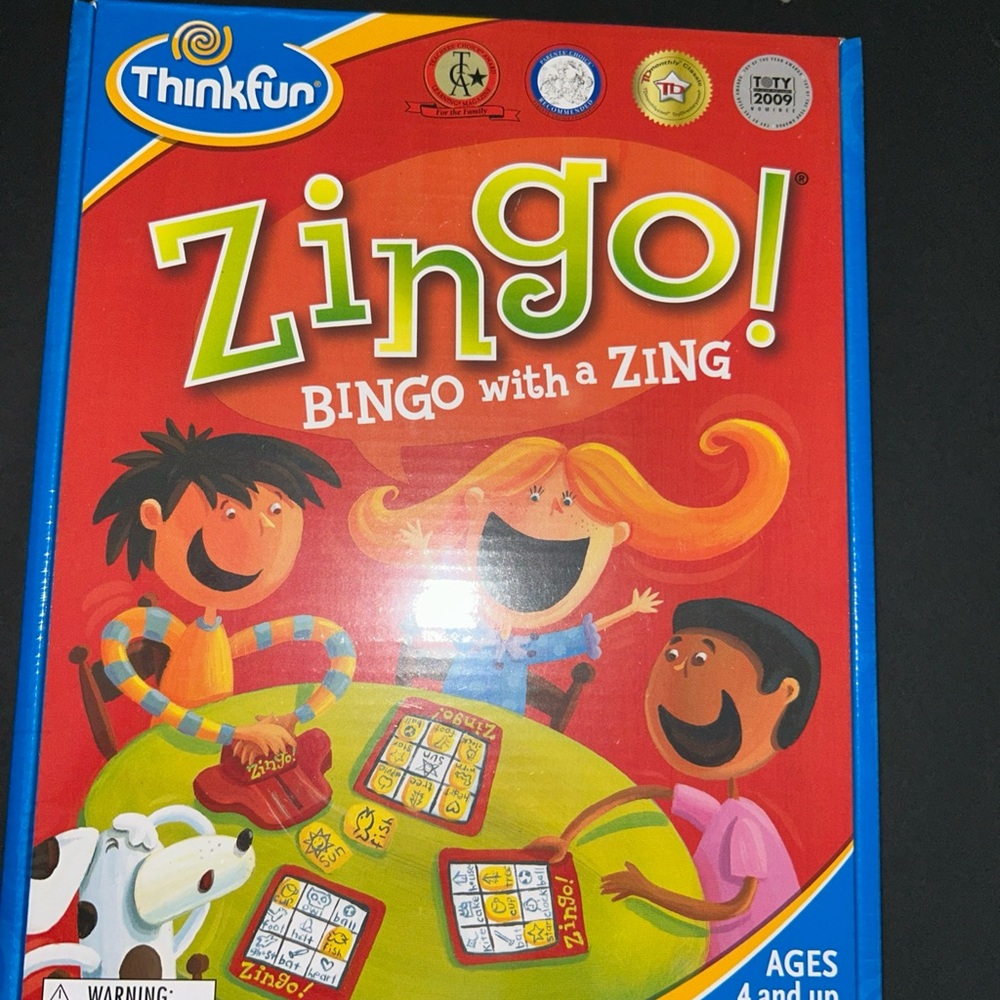Think! Zingo! Bingo Game - Red and Yellow Fun